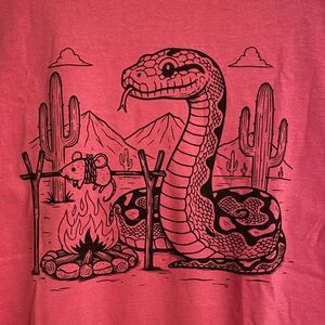 Comfort Colors Snake Graphic Tee - Coral